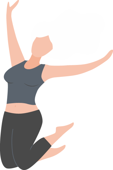 明るい女性のイラスト